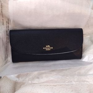 Coach Wallet Crossgrain leather slim fullsize